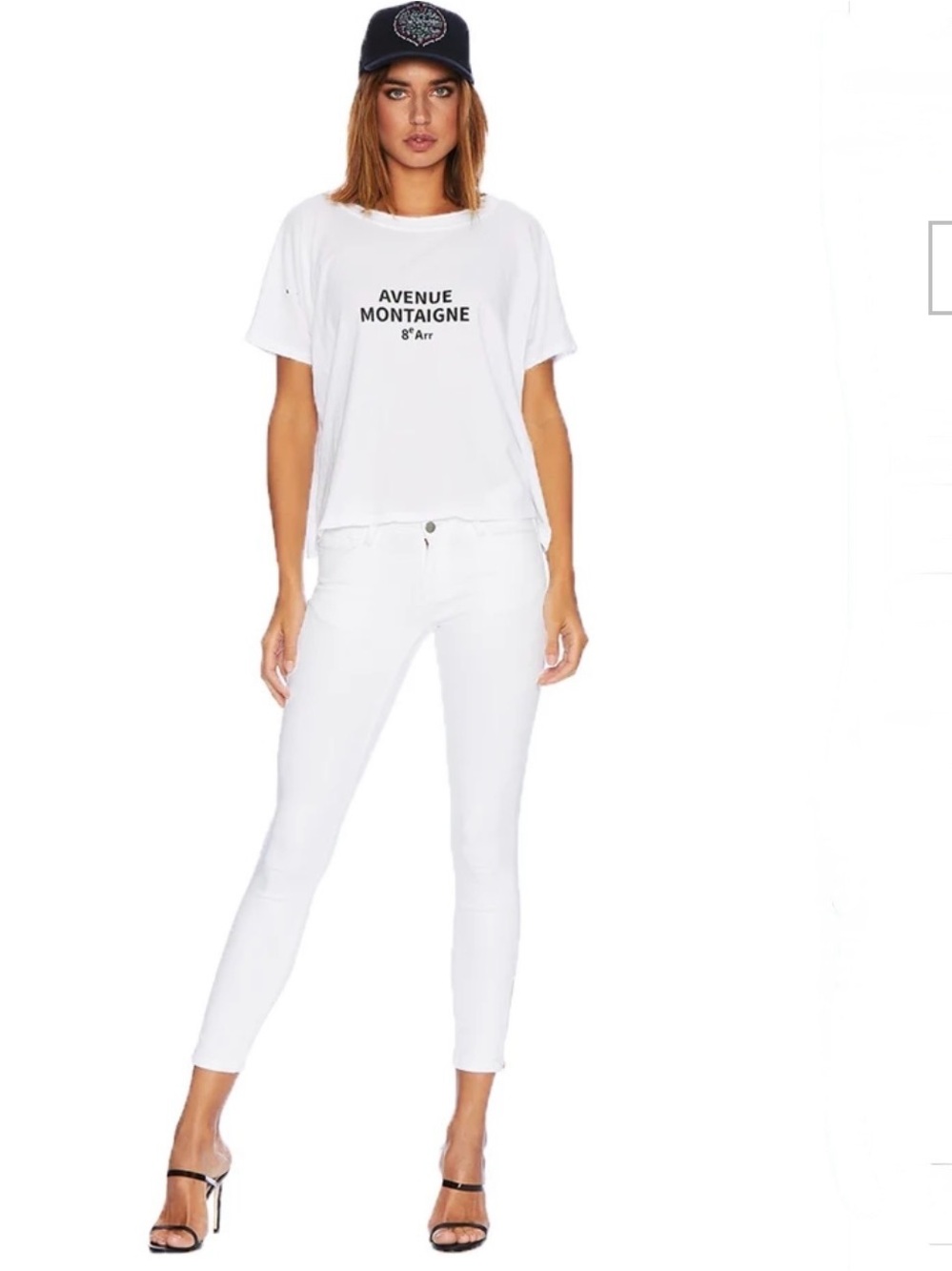 Etienne Marcel White Skinny Jeans with Signature Red Zippers Sz 28